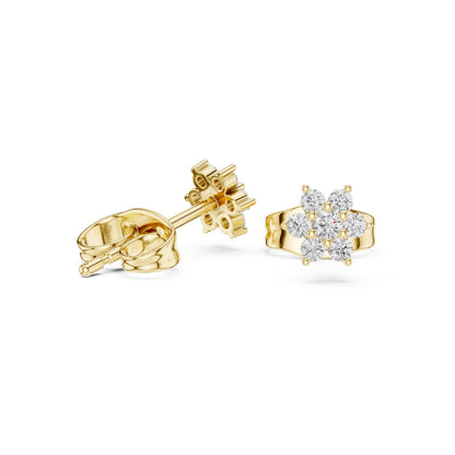 Round Cluster Lab Grown Diamond Earrings