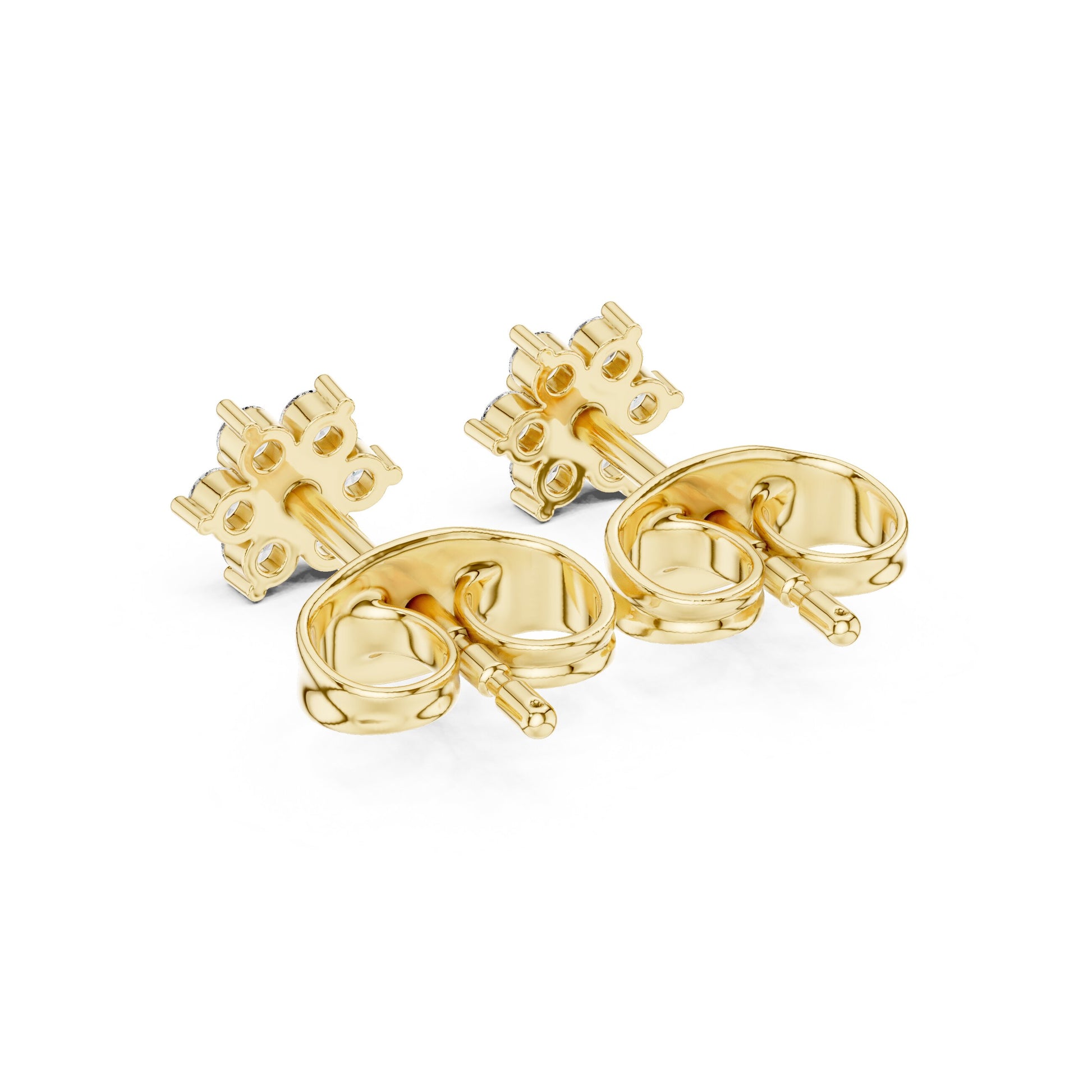 Round Cluster Lab Grown Diamond Earrings