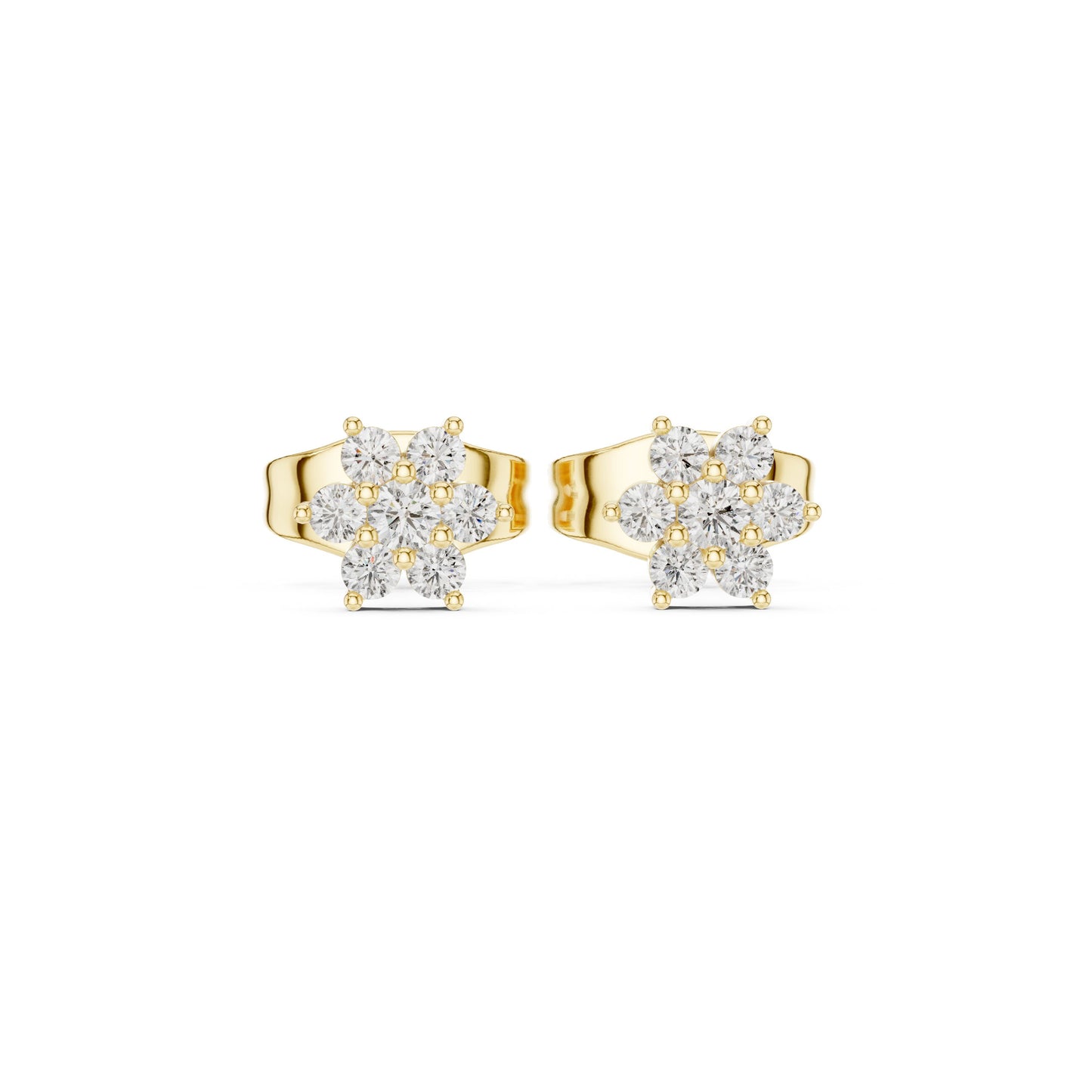 Round Cluster Lab Grown Diamond Earrings