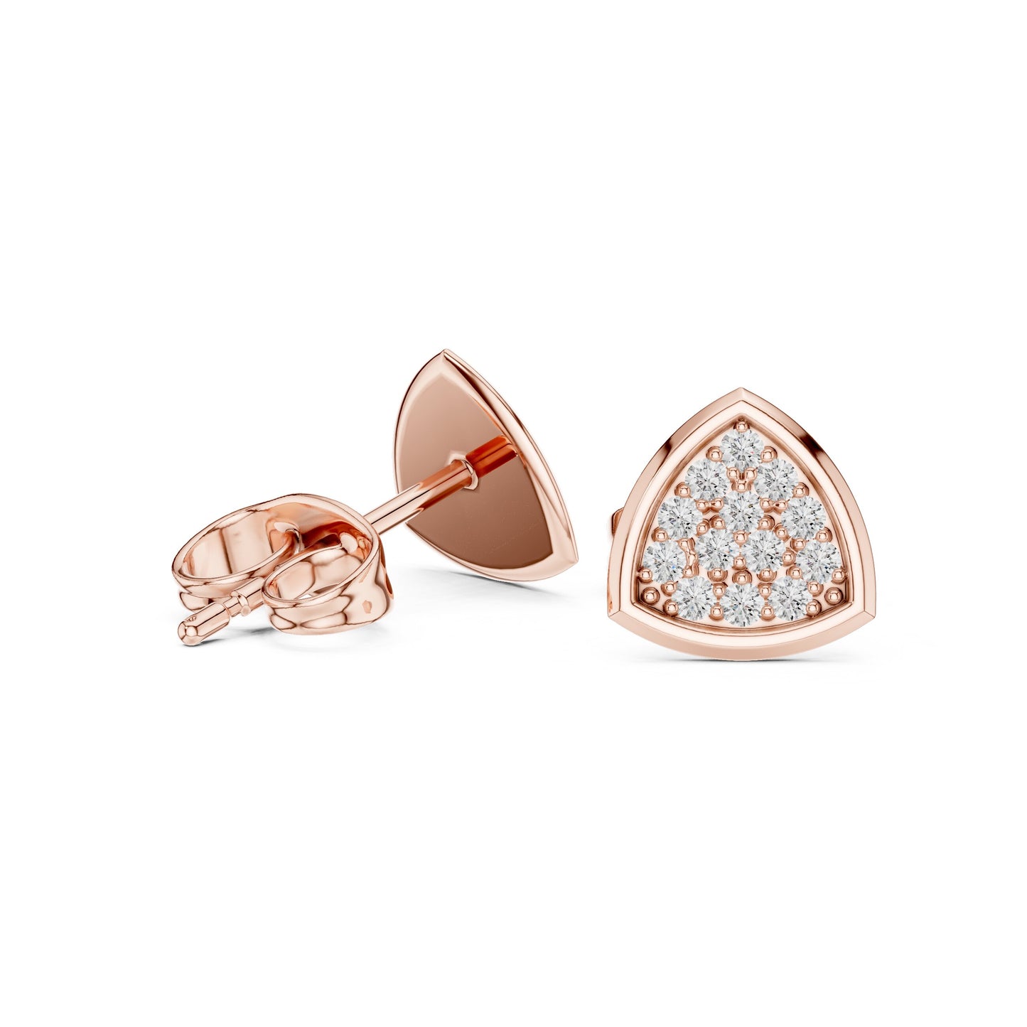 Round Stud Lab Grown Diamond Earrings