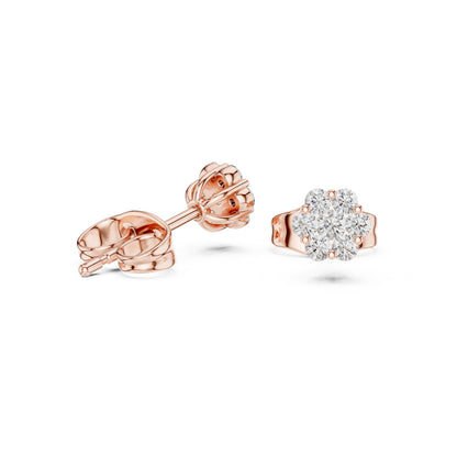 Round Cluster Lab Grown Diamond Earrings
