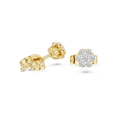 Round Cluster Lab Grown Diamond Earrings