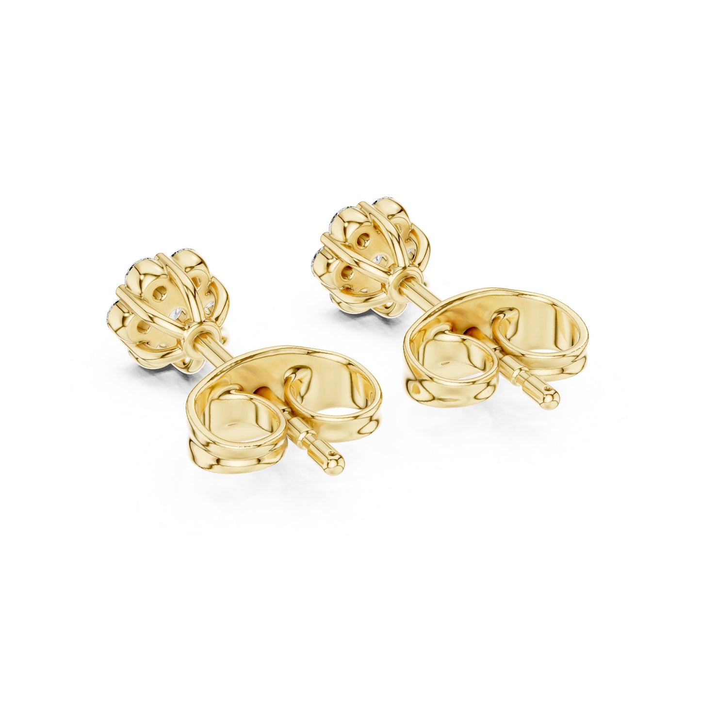 Round Cluster Lab Grown Diamond Earrings