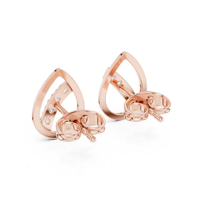 Round Stud Lab Grown Diamond Earrings