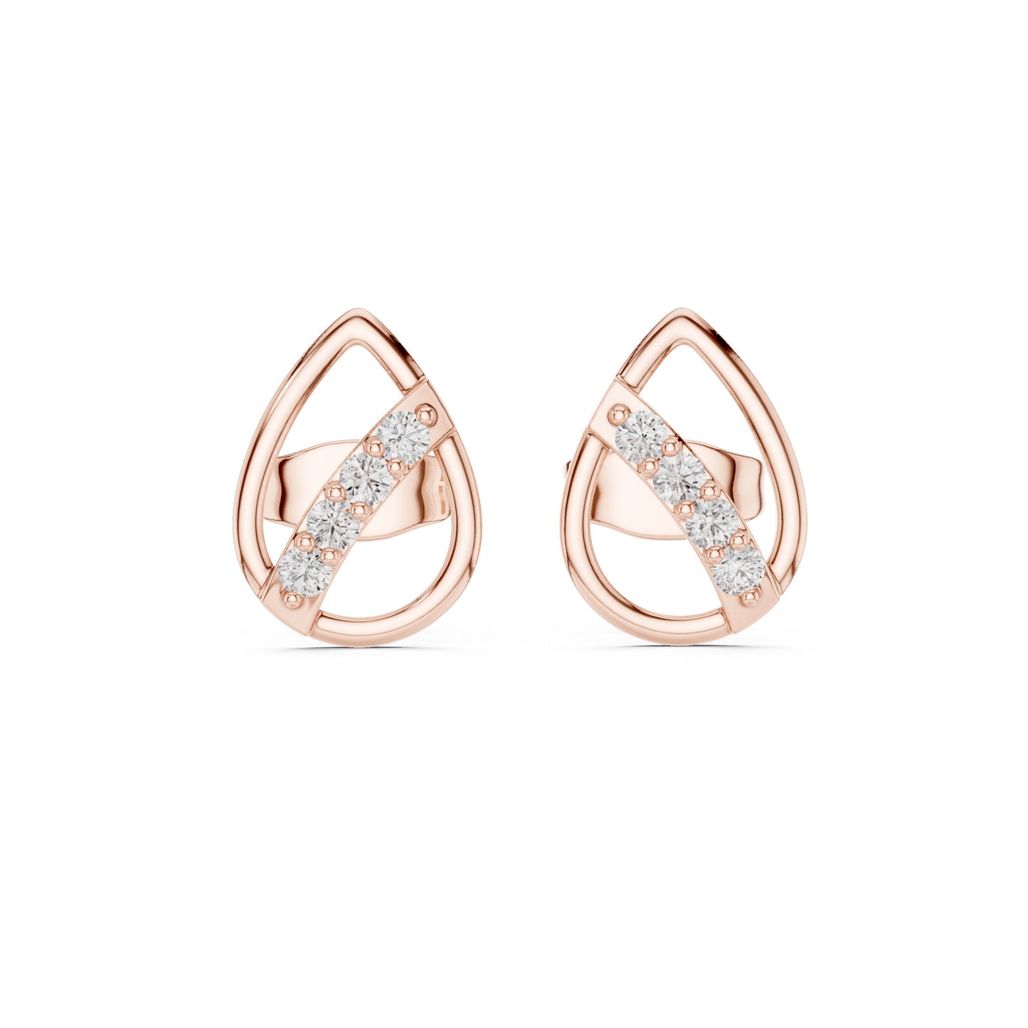 Round Stud Lab Grown Diamond Earrings