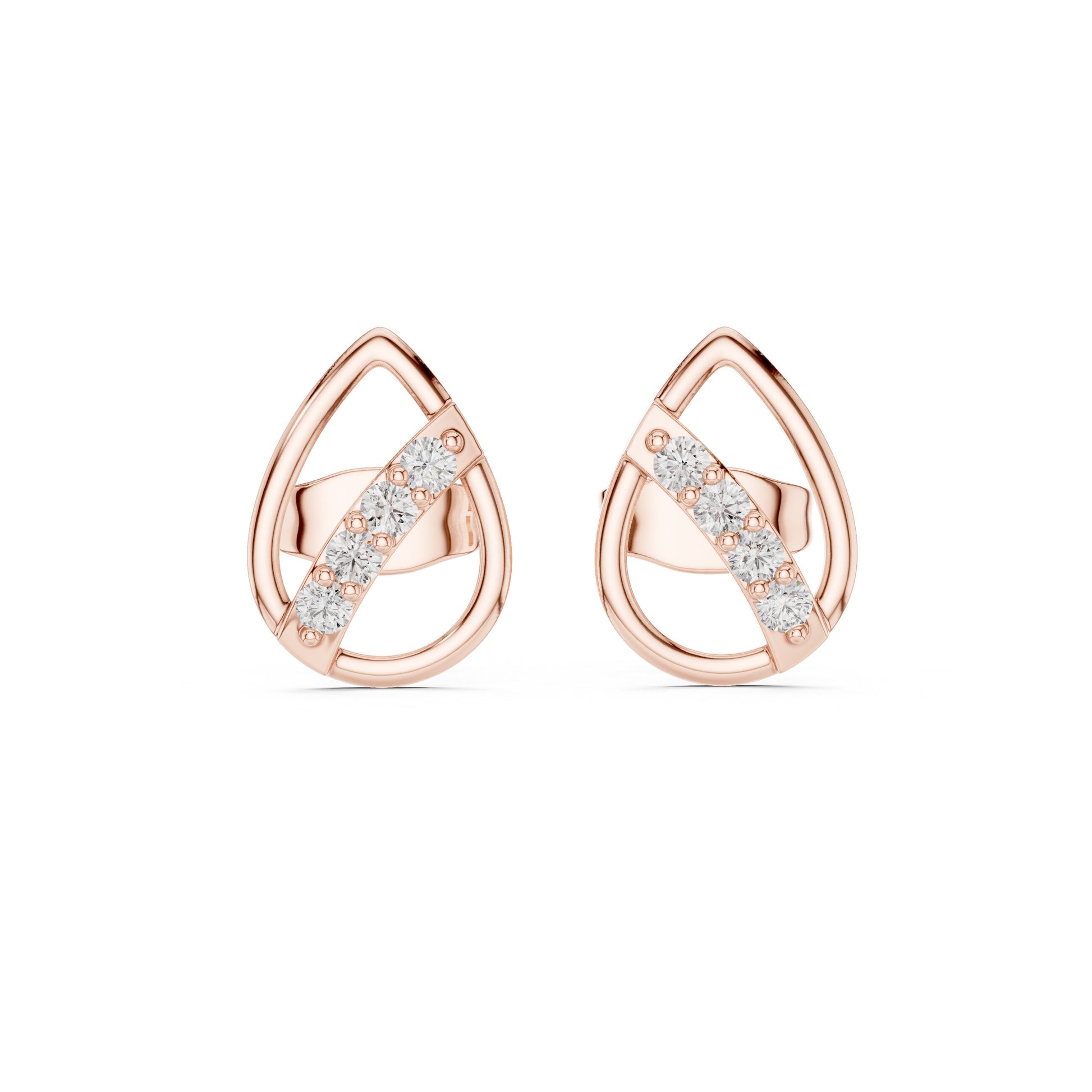 Round Stud Lab Grown Diamond Earrings
