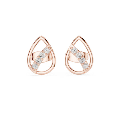 Round Stud Lab Grown Diamond Earrings