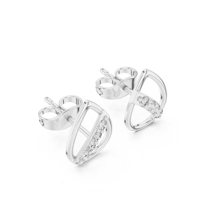 Round Stud Lab Grown Diamond Earrings