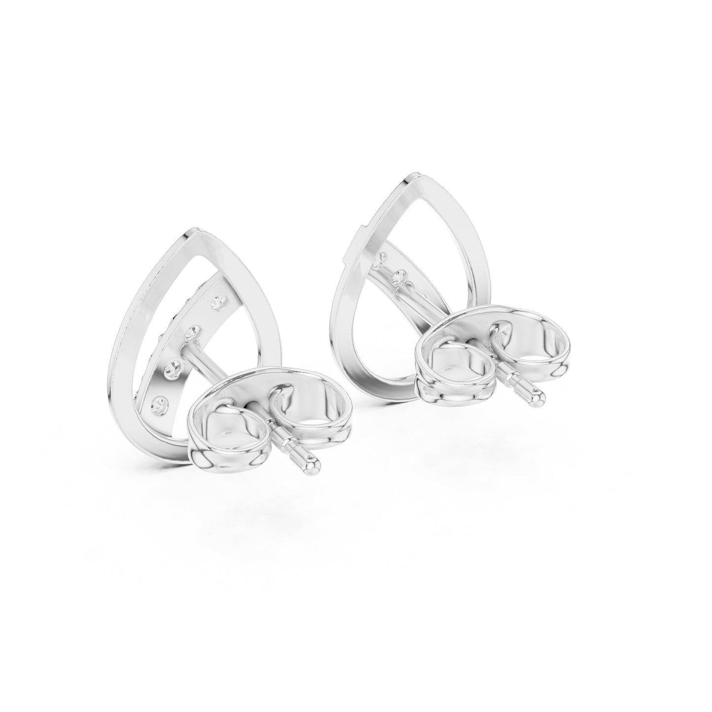 Round Stud Lab Grown Diamond Earrings