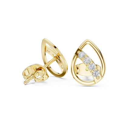 Round Stud Lab Grown Diamond Earrings