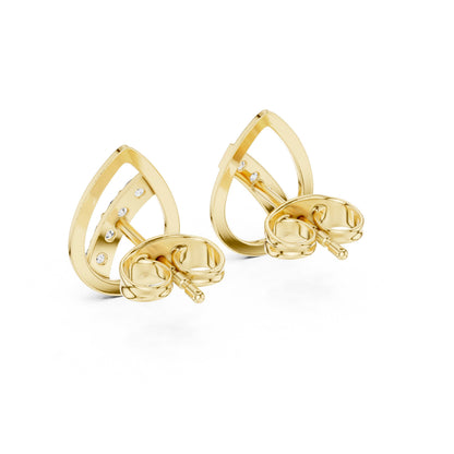 Round Stud Lab Grown Diamond Earrings