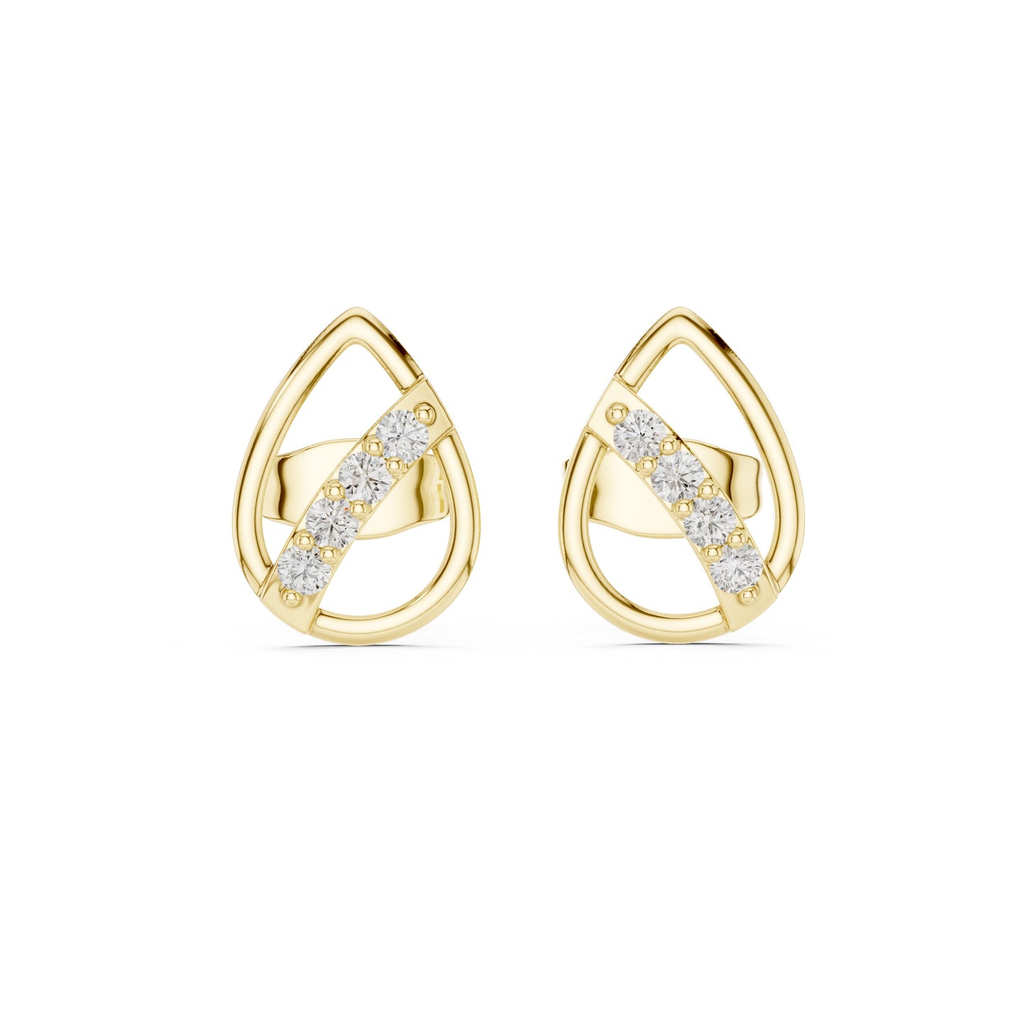 Round Stud Lab Grown Diamond Earrings
