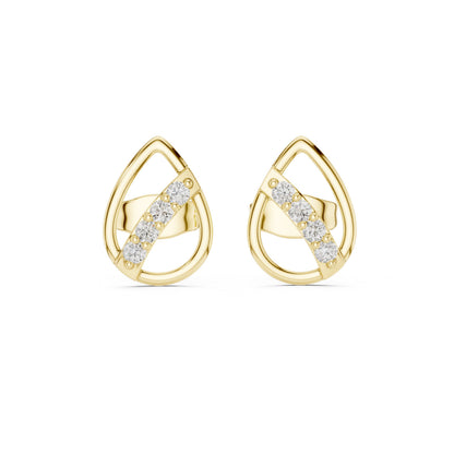 Round Stud Lab Grown Diamond Earrings