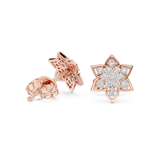 Round Cluster Lab Grown Diamond Earrings