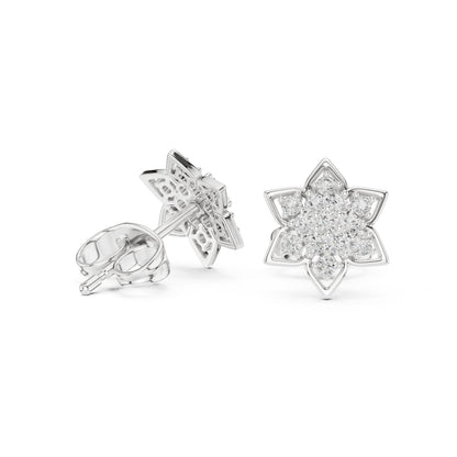 Round Cluster Lab Grown Diamond Earrings
