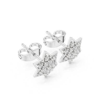 Round Cluster Lab Grown Diamond Earrings