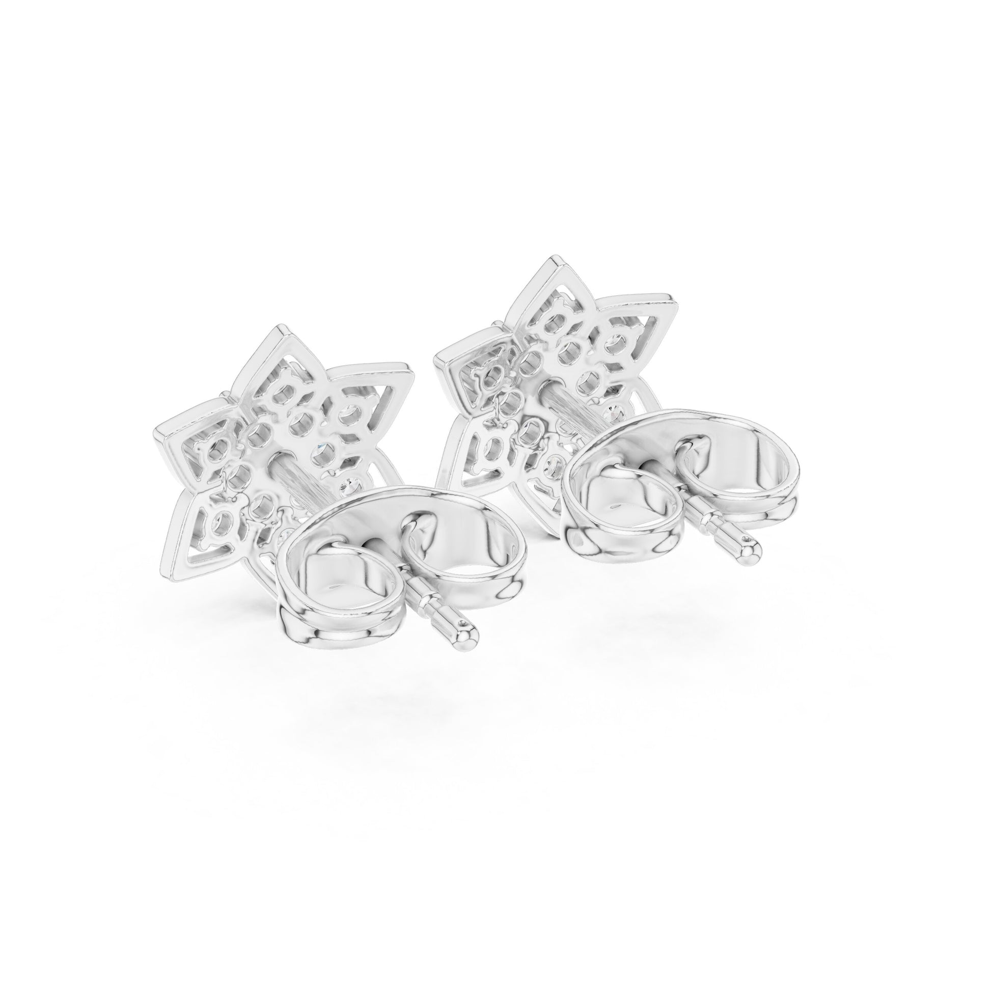 Round Cluster Lab Grown Diamond Earrings