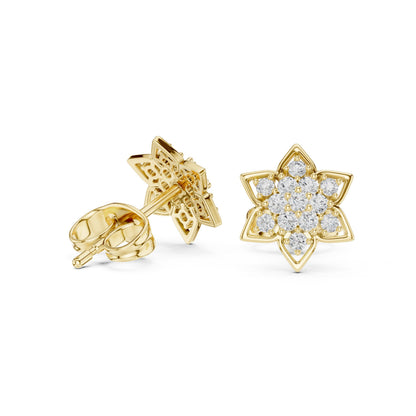 Round Cluster Lab Grown Diamond Earrings