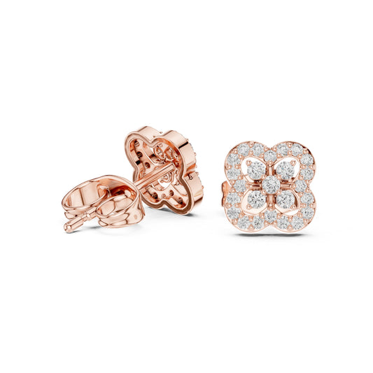 Round Stud Lab Grown Diamond Earrings