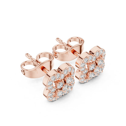 Round Stud Lab Grown Diamond Earrings