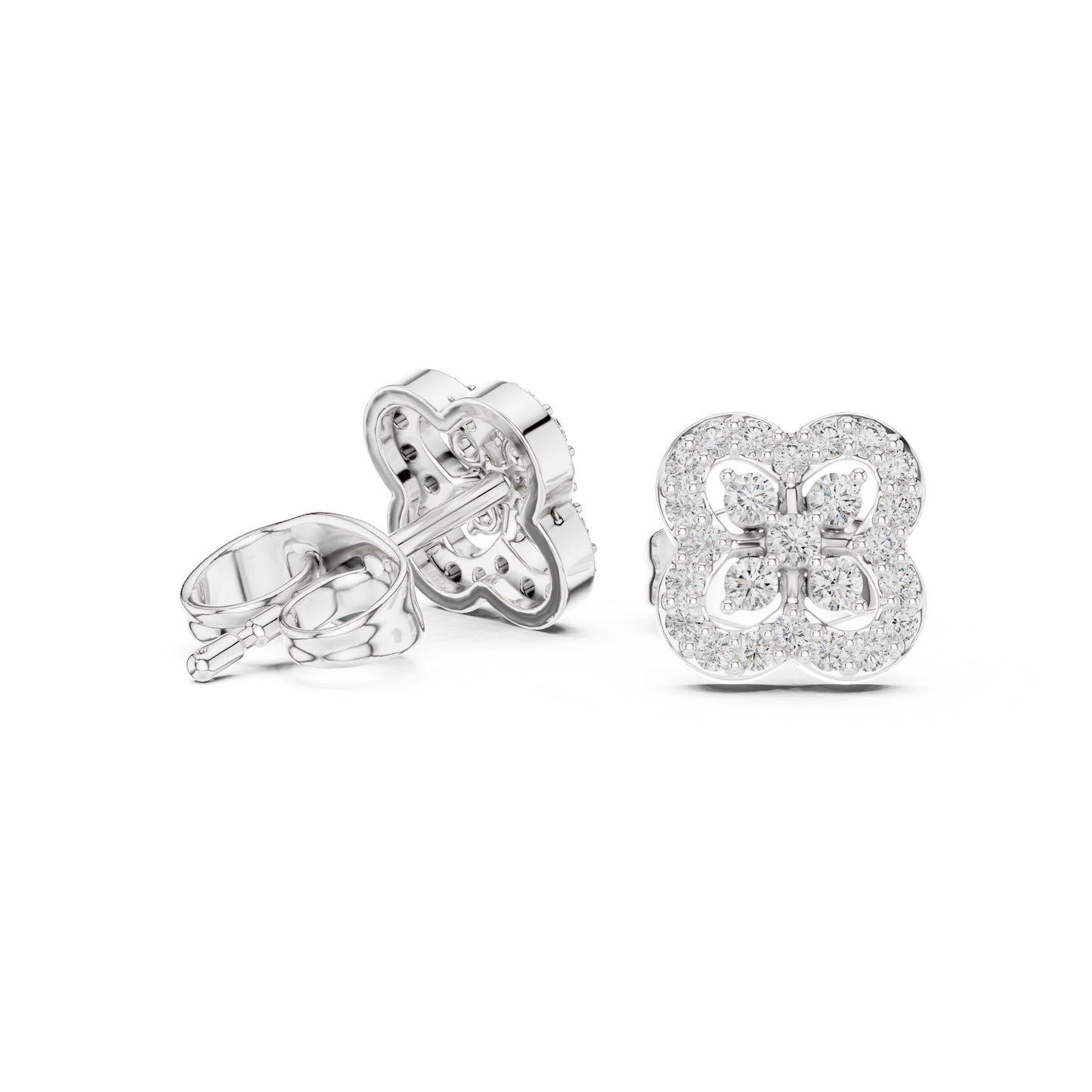 Round Stud Lab Grown Diamond Earrings