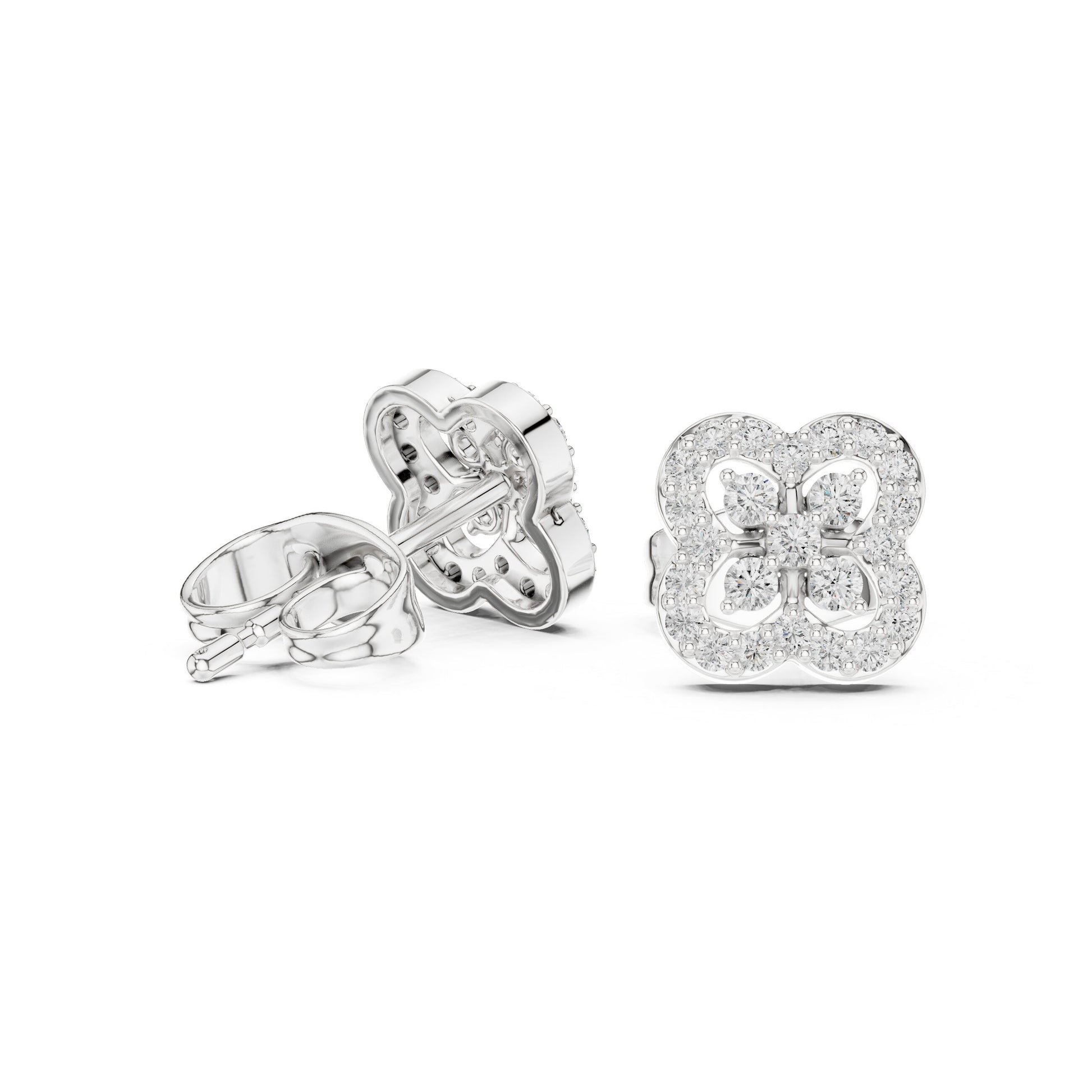 Round Stud Lab Grown Diamond Earrings