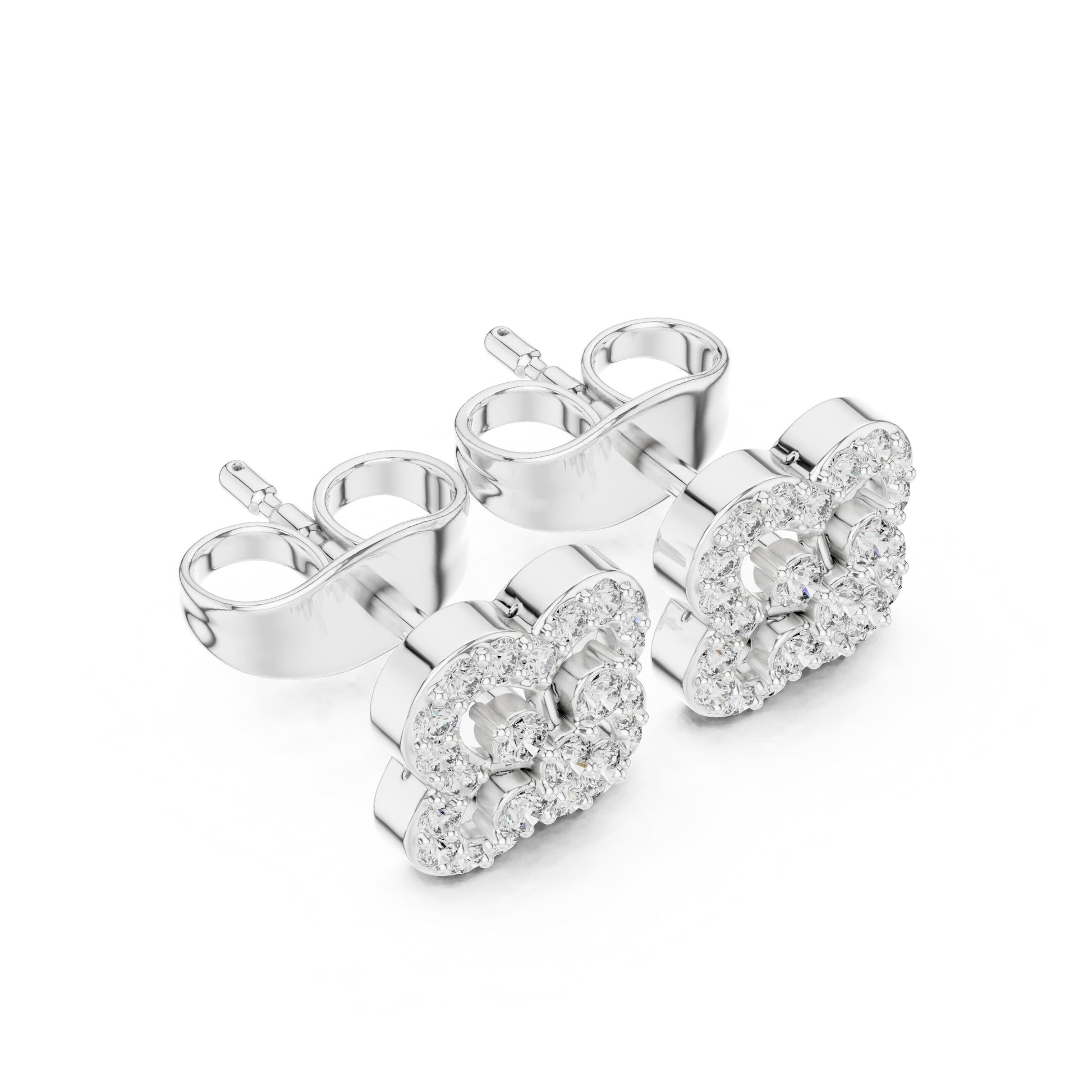 Round Stud Lab Grown Diamond Earrings