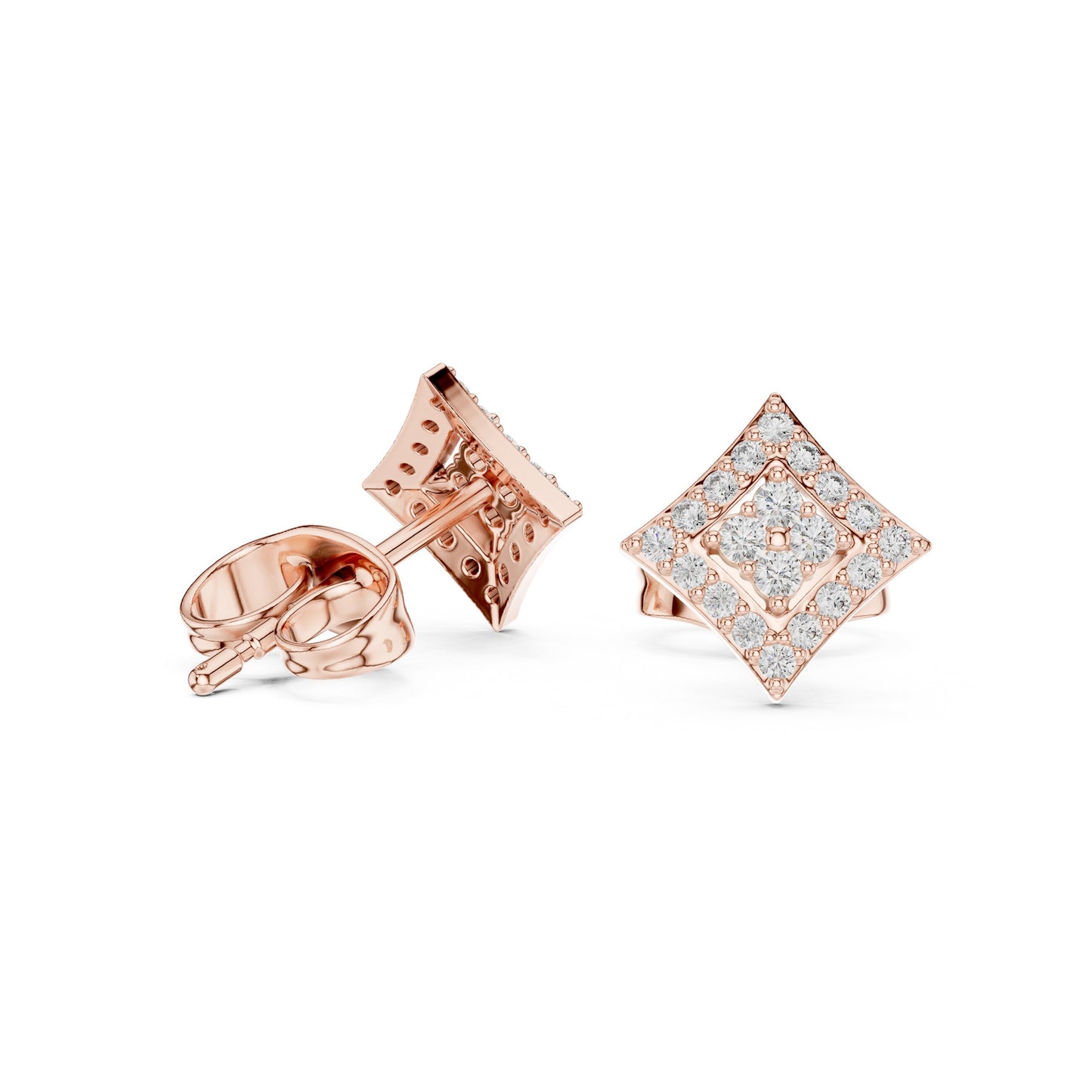 Mixed Shape Lab Grown Diamond Stud Earrings