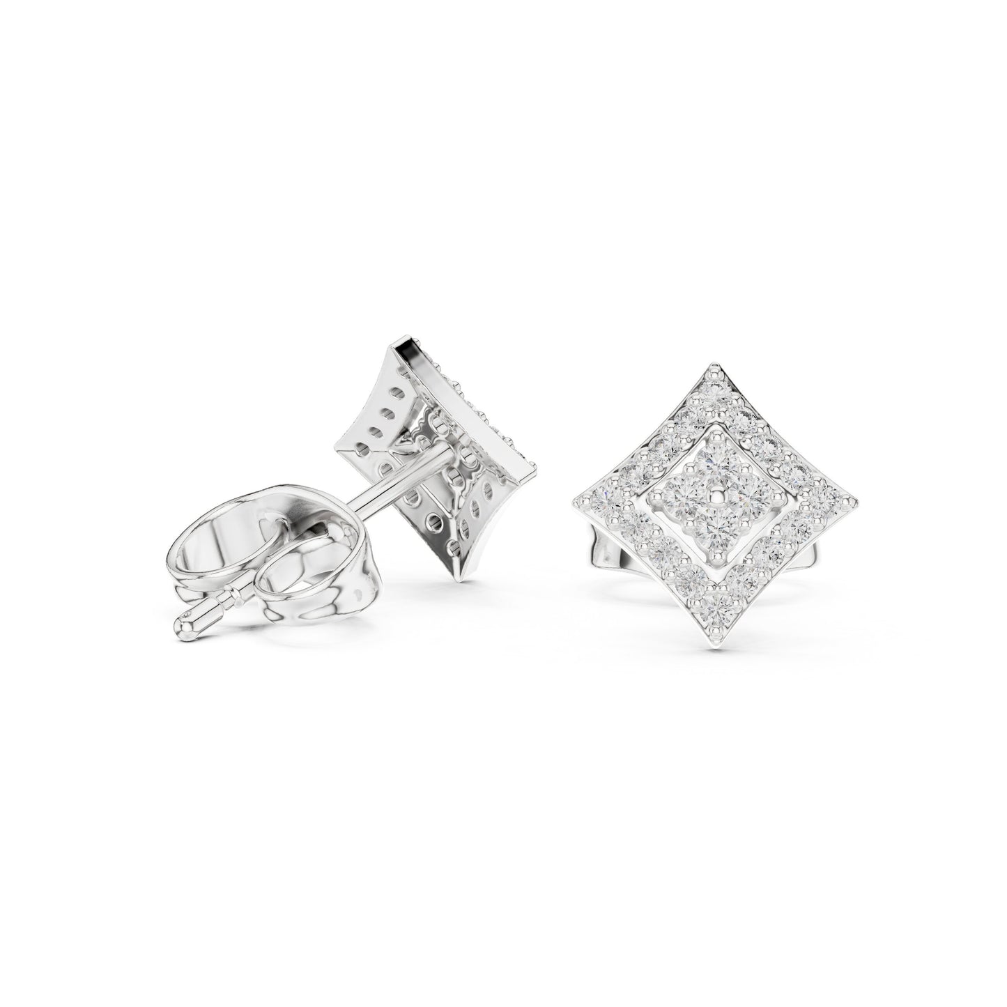 Mixed Shape Lab Grown Diamond Stud Earrings