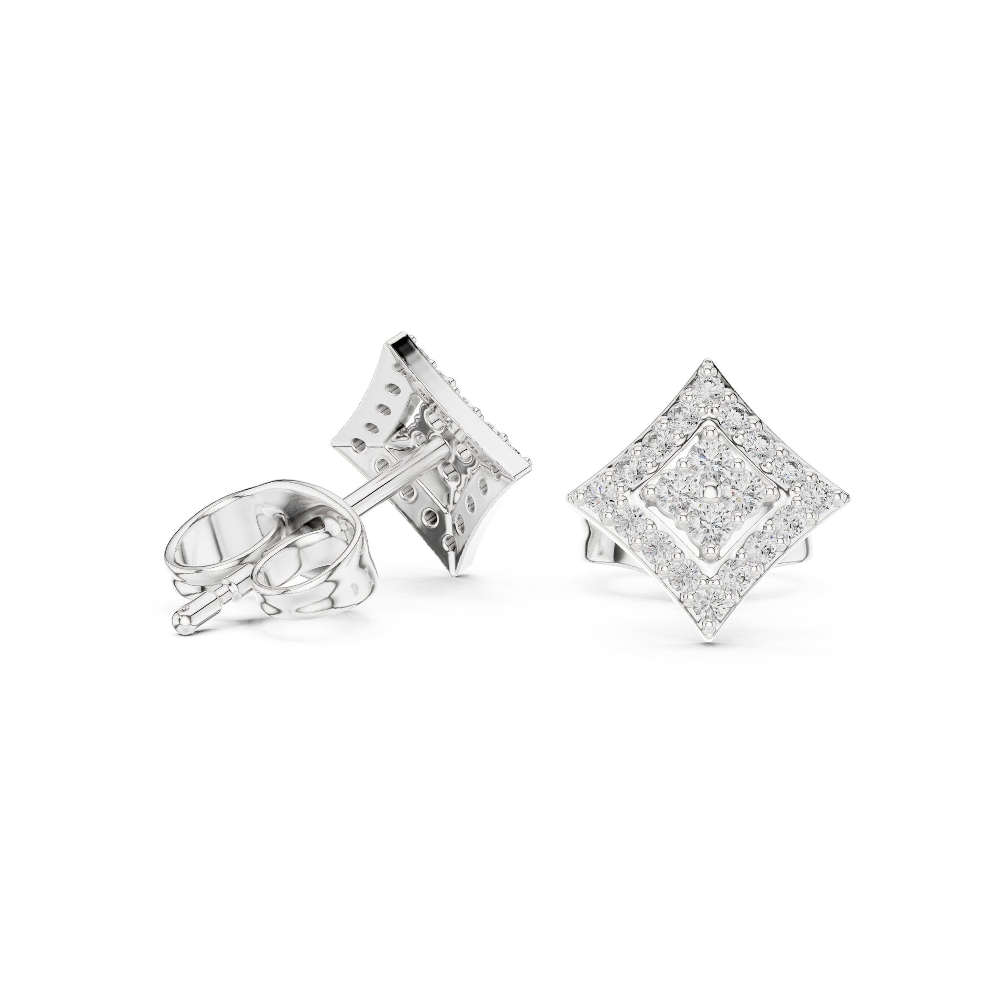 Mixed Shape Lab Grown Diamond Stud Earrings