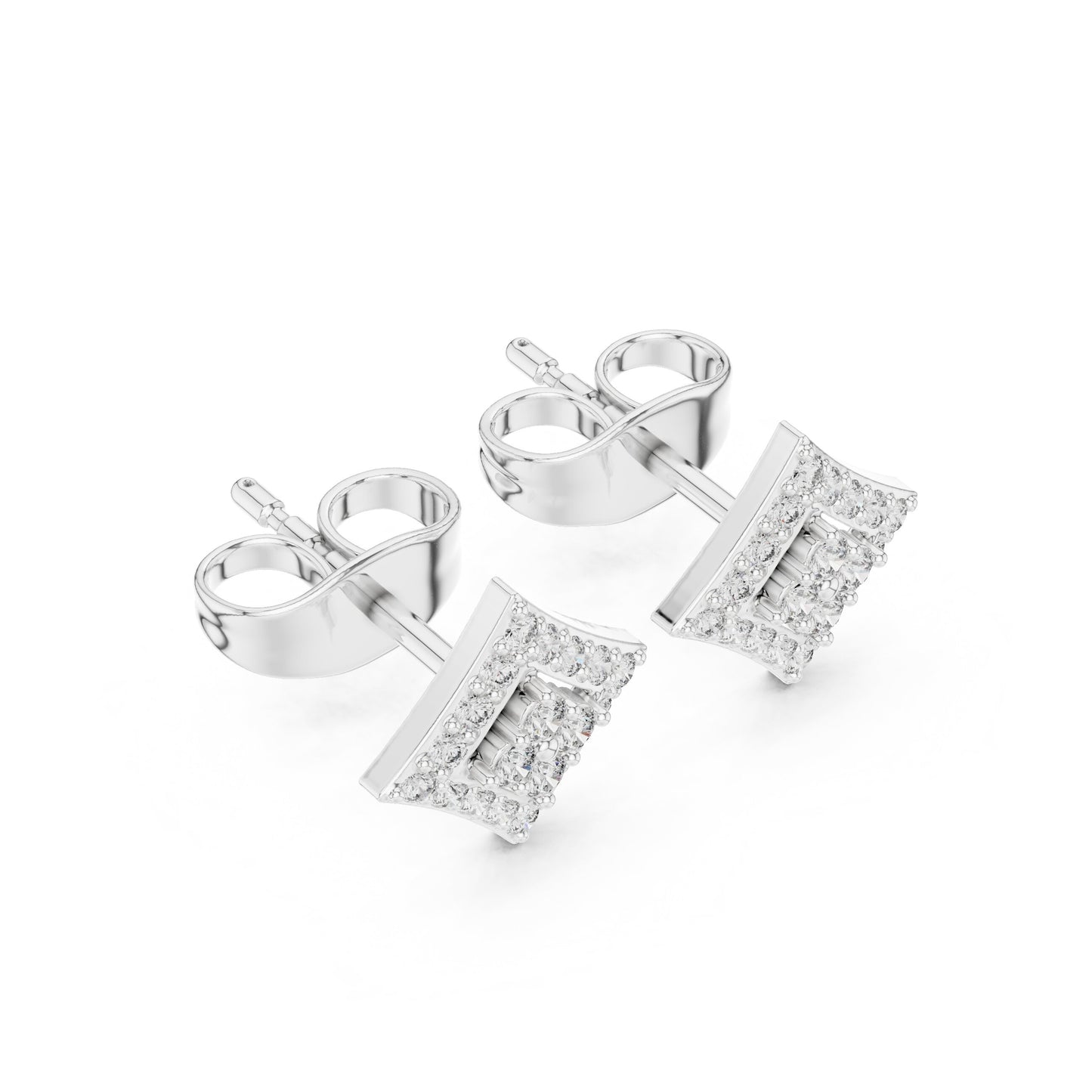 Mixed Shape Lab Grown Diamond Stud Earrings