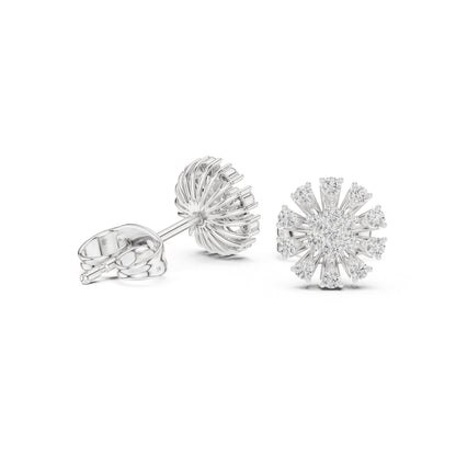 Round Cluster Lab Grown Diamond Earrings