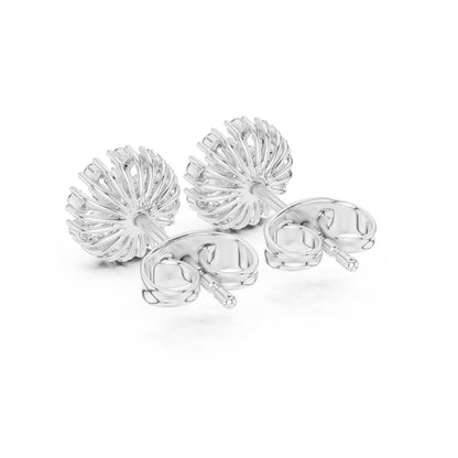 Round Cluster Lab Grown Diamond Earrings