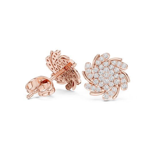 Round Stud Lab Grown Diamond Earrings