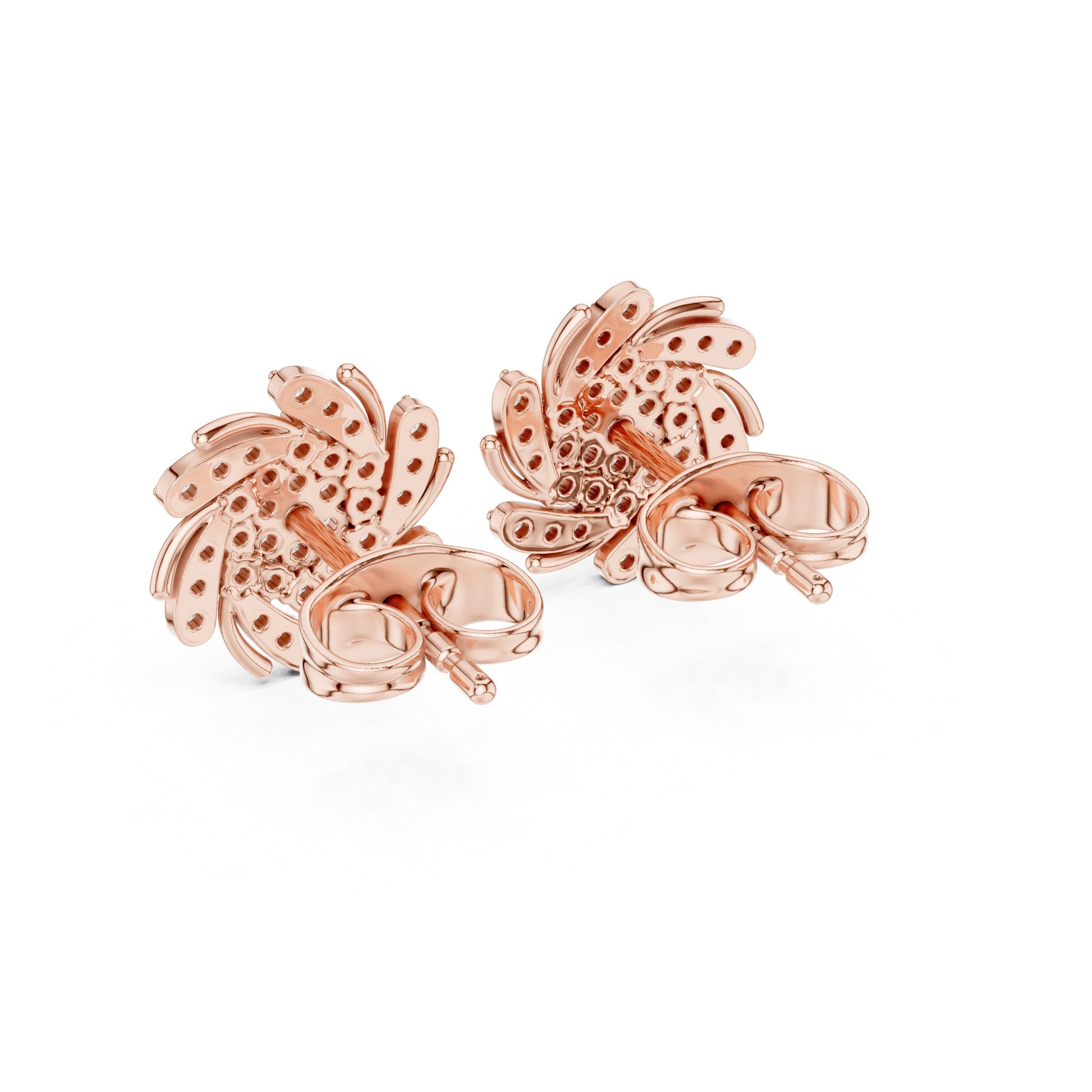 Round Stud Lab Grown Diamond Earrings