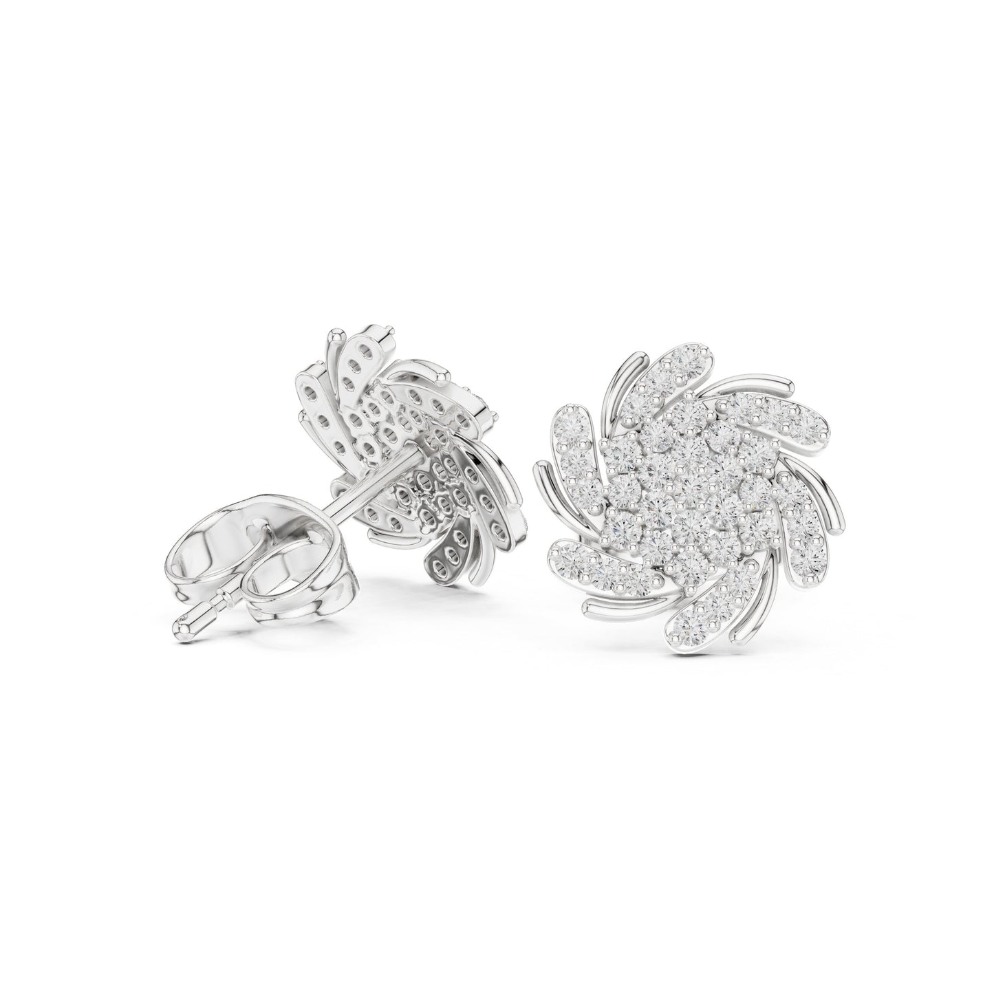 Round Stud Lab Grown Diamond Earrings