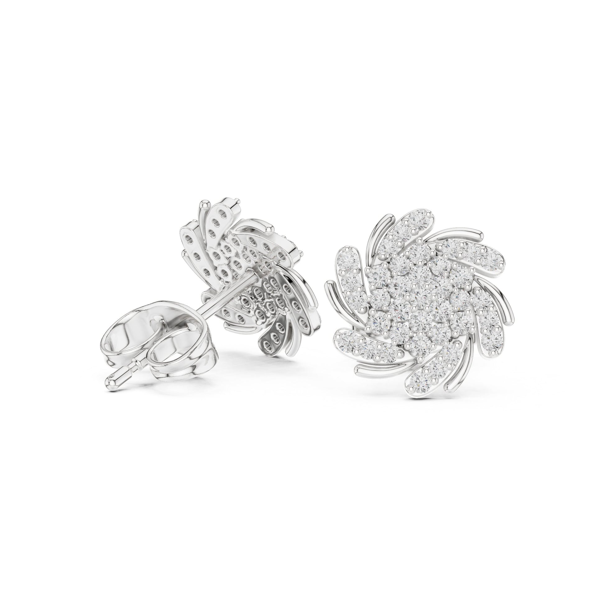 Round Stud Lab Grown Diamond Earrings