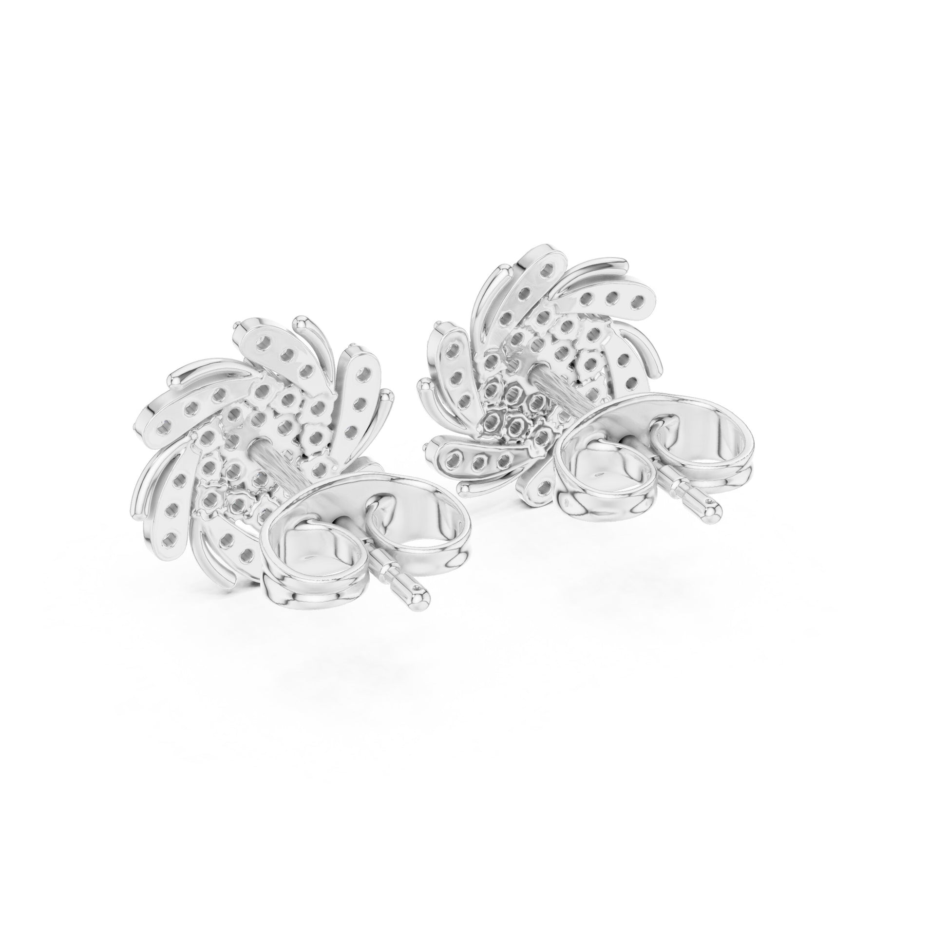Round Stud Lab Grown Diamond Earrings