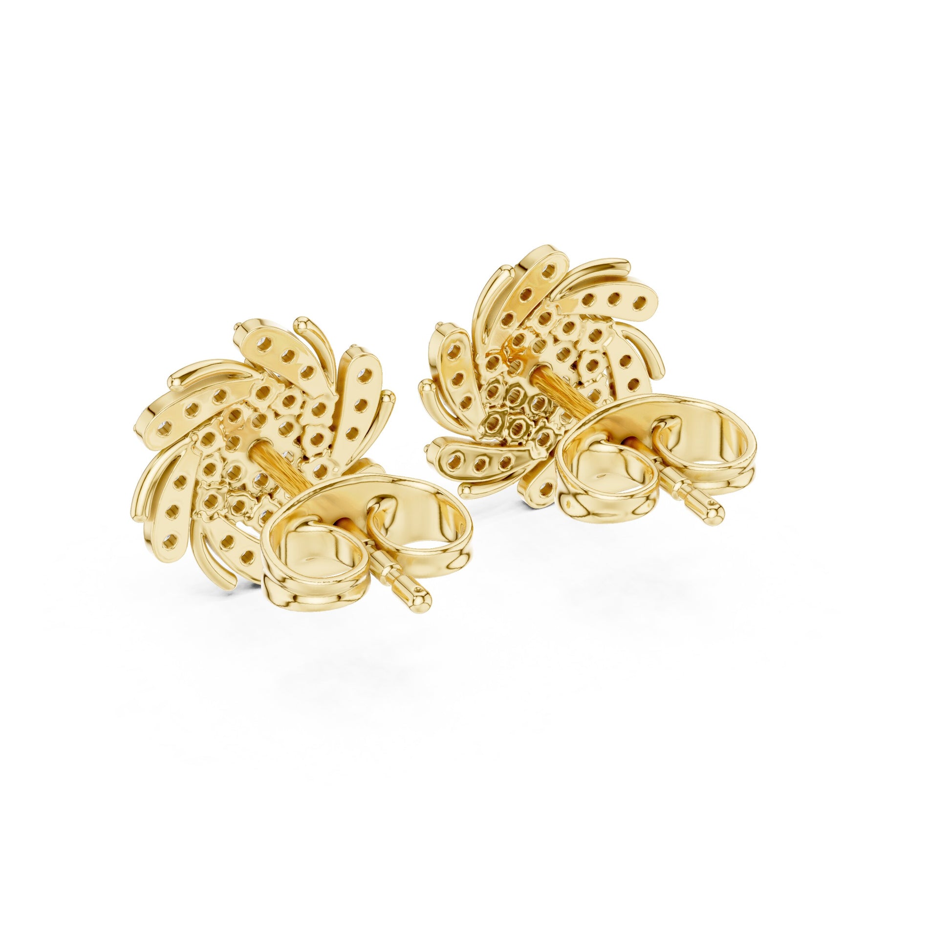 Round Stud Lab Grown Diamond Earrings