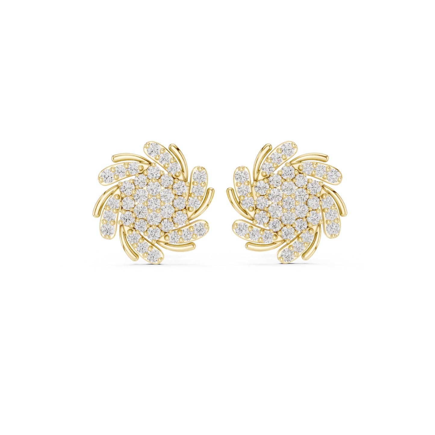 Round Stud Lab Grown Diamond Earrings