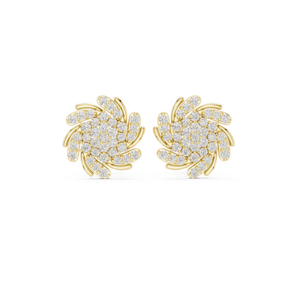 Round Stud Lab Grown Diamond Earrings