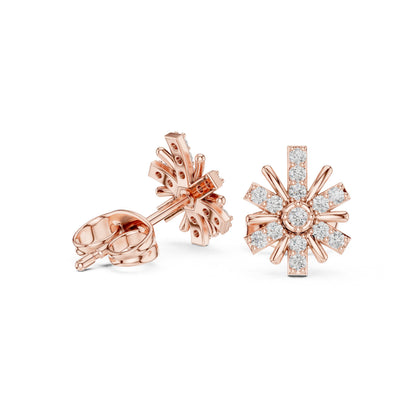 Round Stud Lab Grown Diamond Earrings