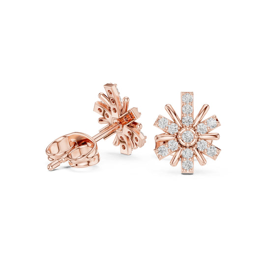 Round Stud Lab Grown Diamond Earrings