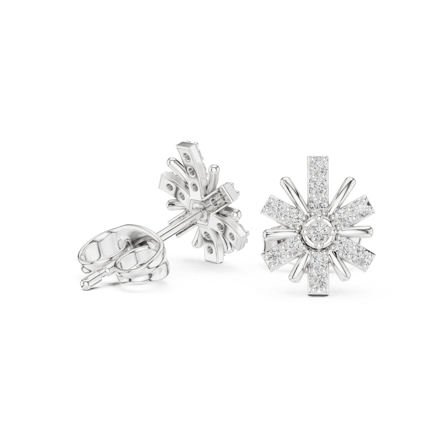 Round Stud Lab Grown Diamond Earrings