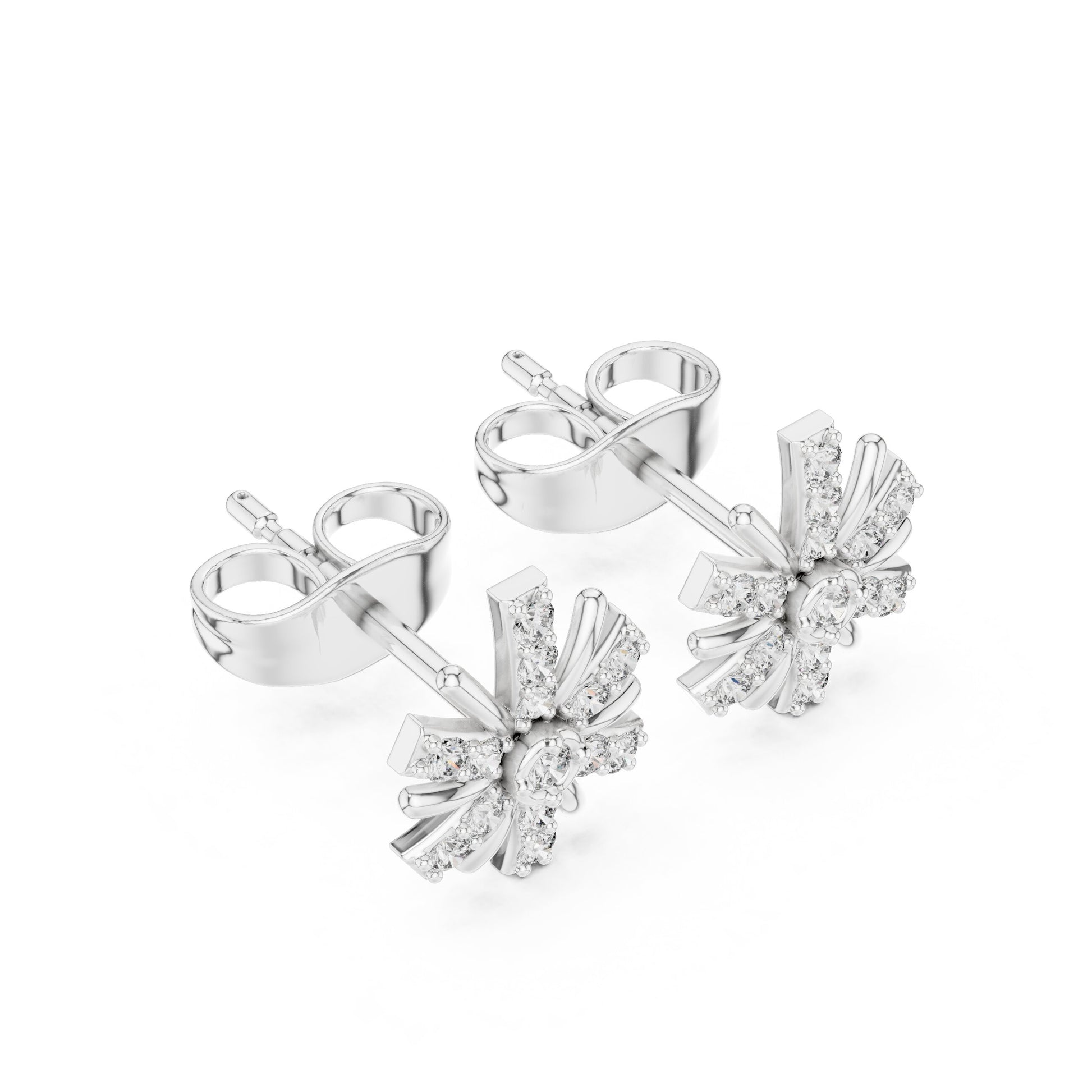 Round Stud Lab Grown Diamond Earrings