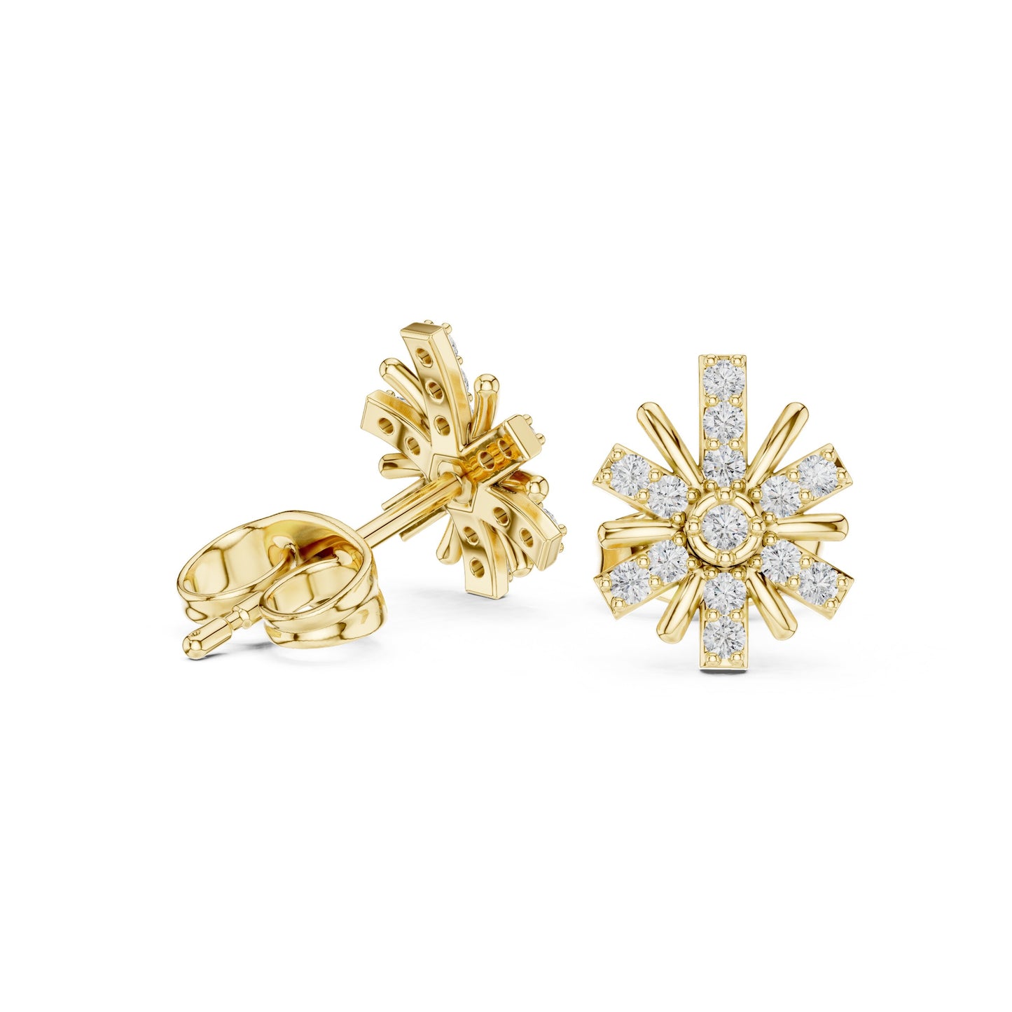 Round Stud Lab Grown Diamond Earrings