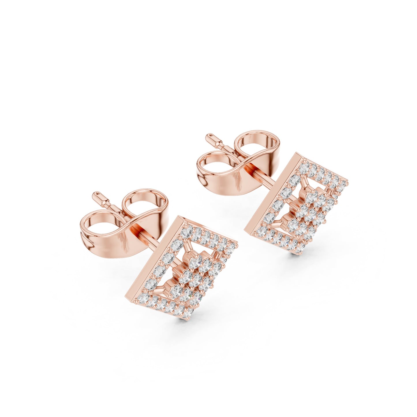 Mixed Shape Lab Grown Diamond Stud Earrings