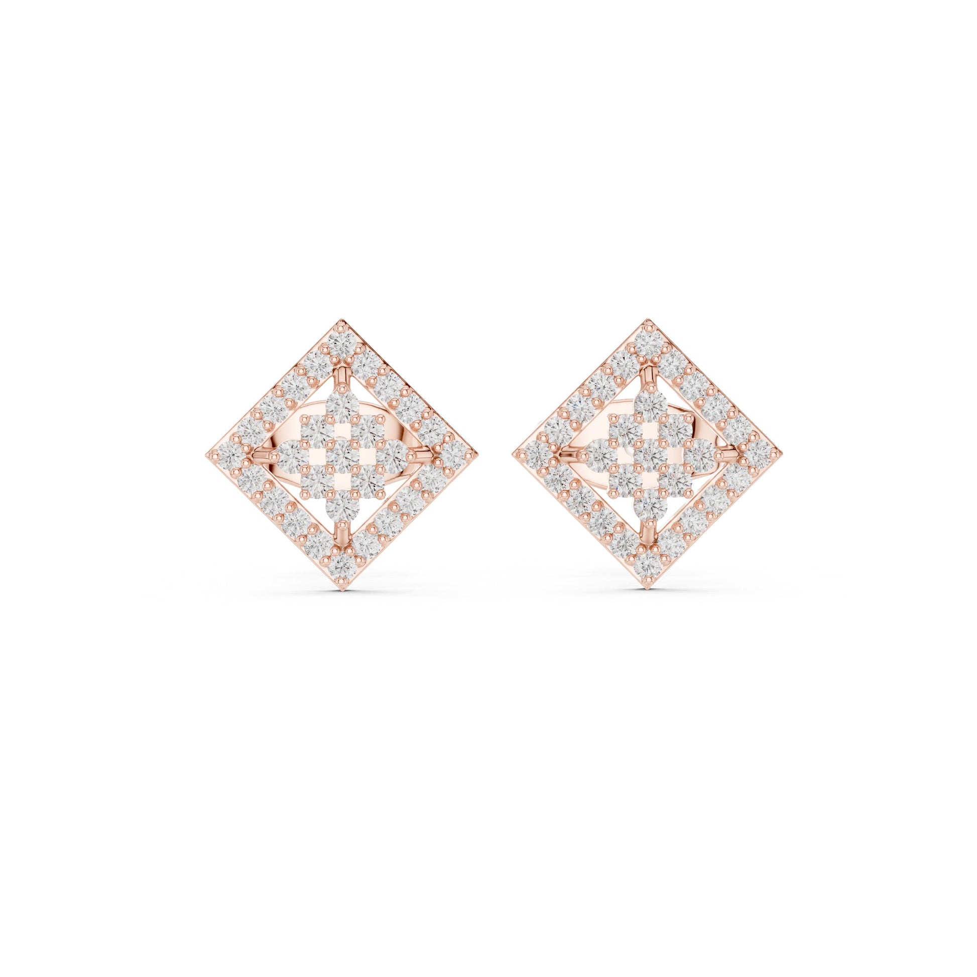 Mixed Shape Lab Grown Diamond Stud Earrings