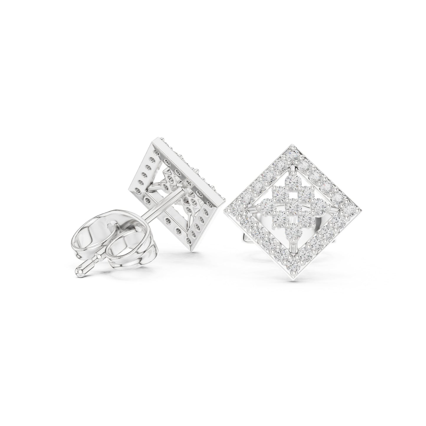 Mixed Shape Lab Grown Diamond Stud Earrings