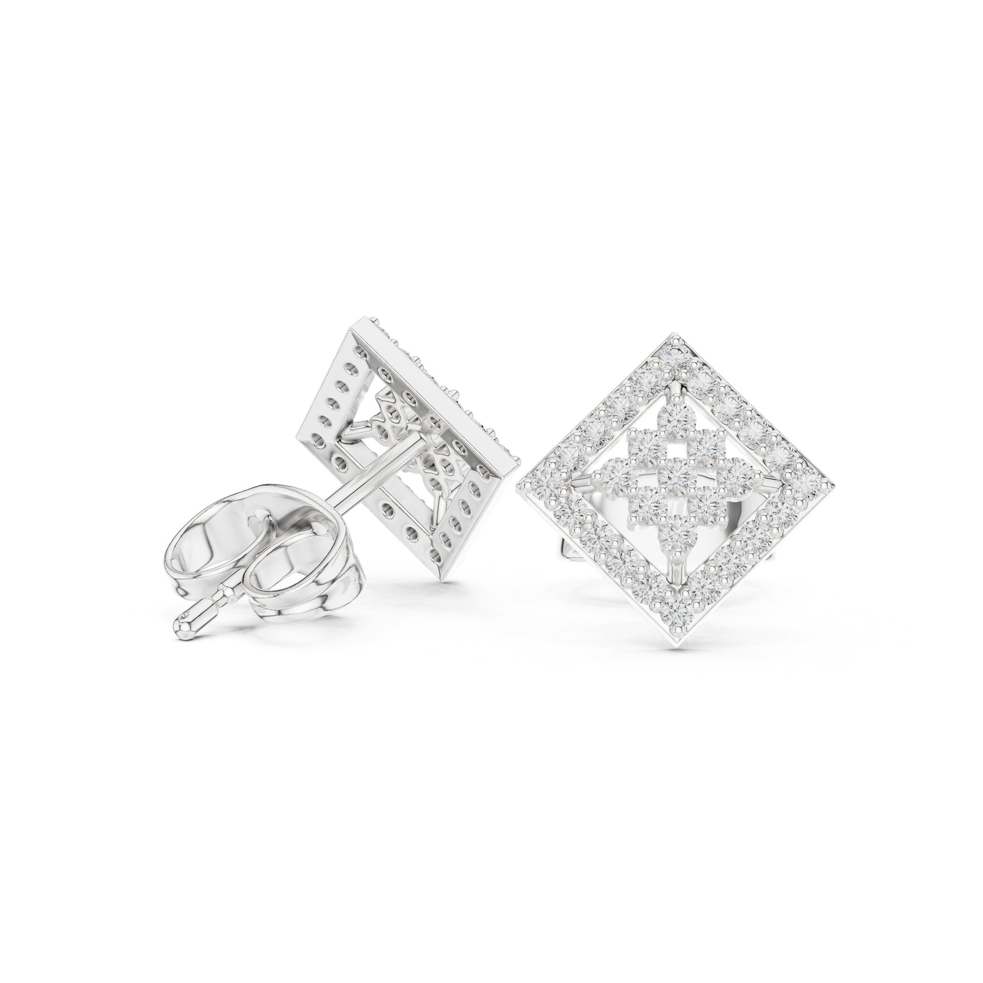Mixed Shape Lab Grown Diamond Stud Earrings